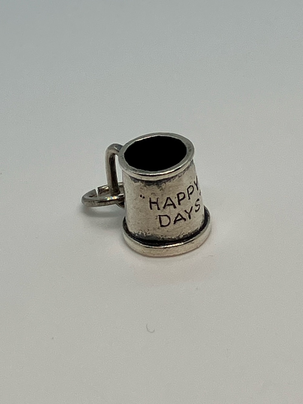 Vtg Rembrandt 925 Sterling Silver  'Happy Days' Beer Mug Cup Charm